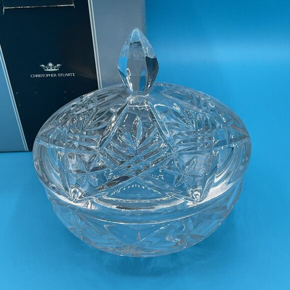 Christopher Stuart Crystal Starstruck Covered Box 5.5"-Czech Republic VT 022/930 - Picture 3 of 12